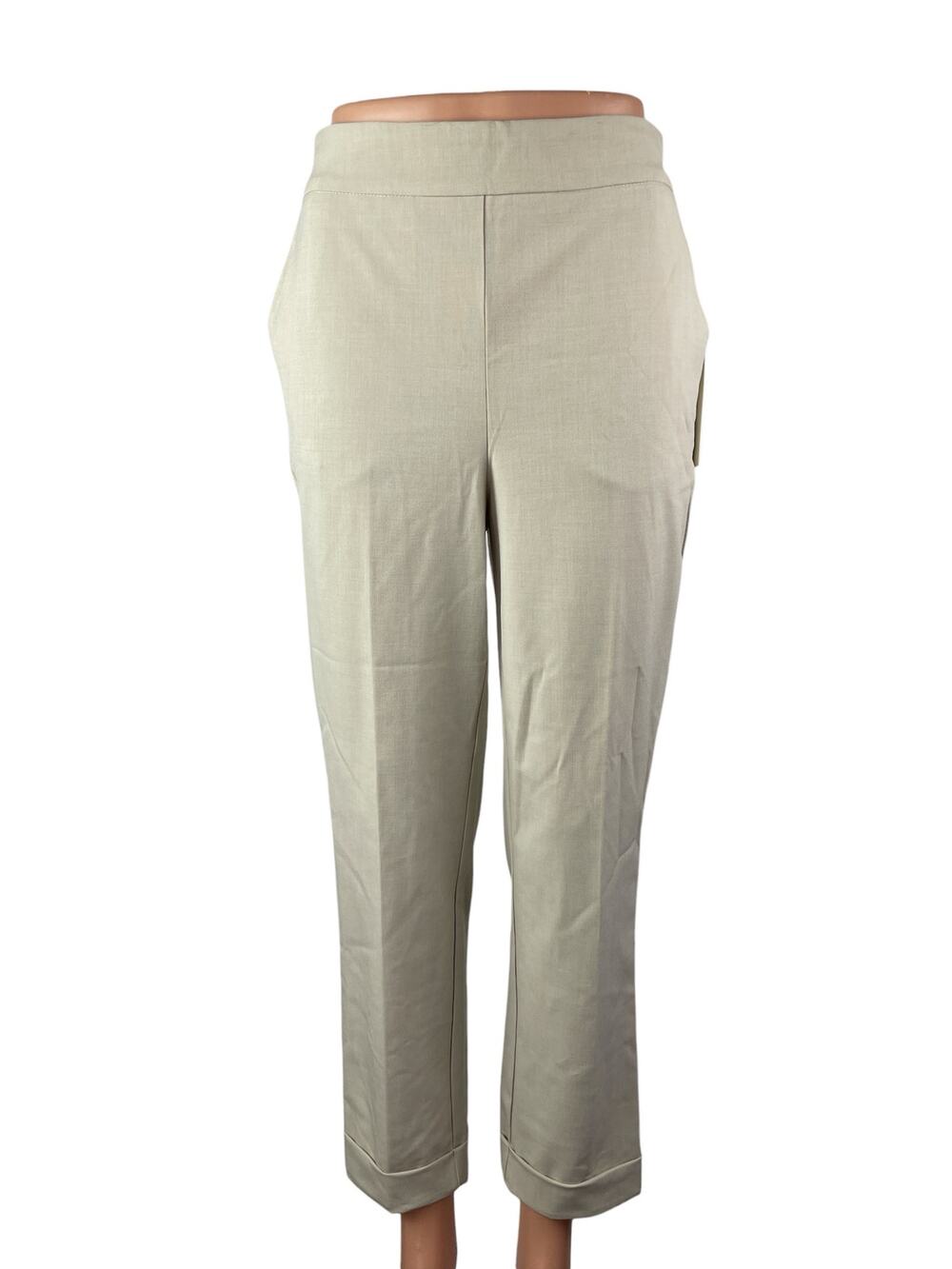 NEW Rachel Zoe Women's Gray High Waisted Straight Leg Trousers Pants Size S